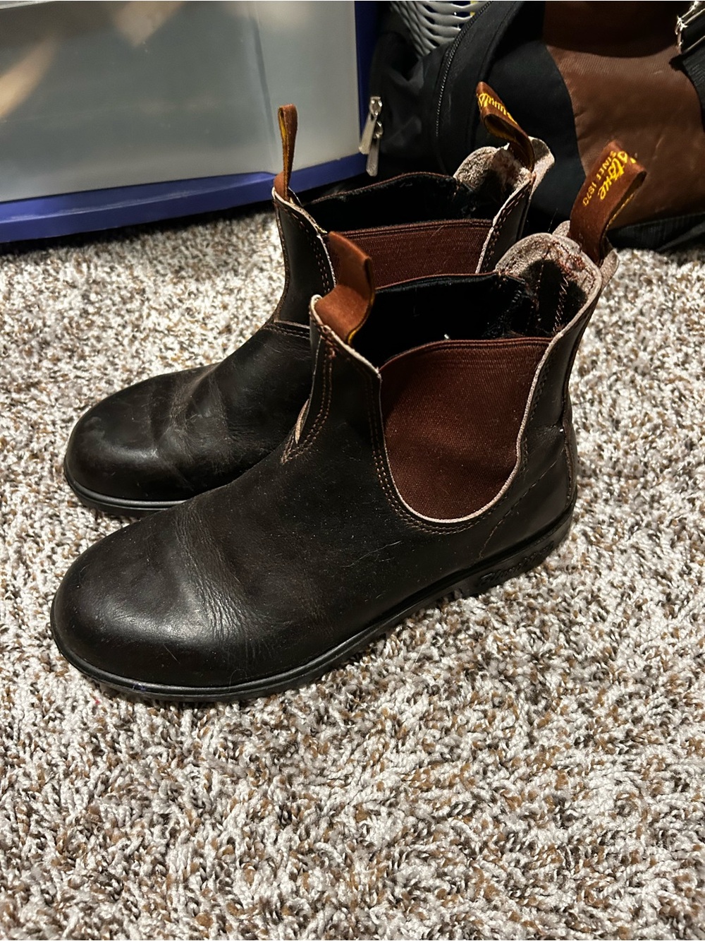 Blundstone Women's Dark Brown & Chestnut Elastic Chelsea Boots